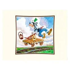 Buy ✔️ Disney Art Print - Goofy On A Handcar Deluxe Print On Paper ????