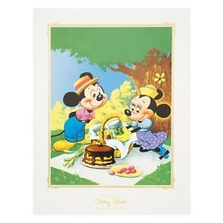 Outlet ⭐ Disney Story Book Deluxe Art Print - Mickey & Minnie Picnic ✨