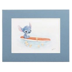 Best reviews of ???? Disney Hanson Art Print - Swimming Lessons - Stitch On Surf Board ????