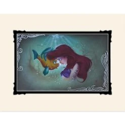 Promo ⭐ Disney Noah Art Print - The Little Mermaid - Ariel And Flounder ????